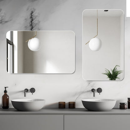 70*90CM Bathroom Vanity Mirror , Wall-Mounted Mirror for Bathroom Anti-Fog Waterproof