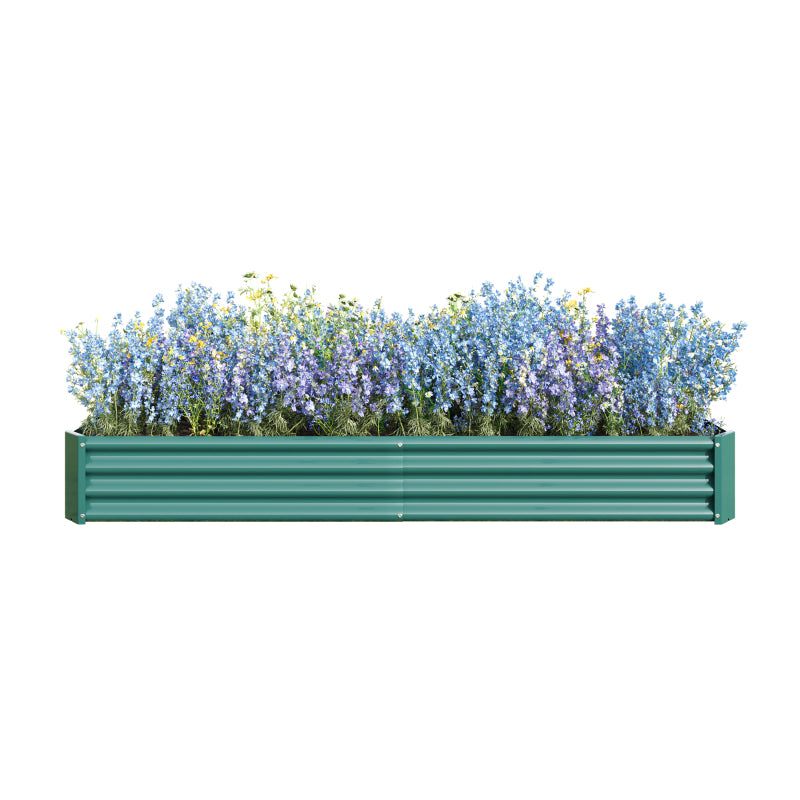 Hochbeet Metall Pflanzenbeet, Hochbeete für Garten aus robustem Stahlblech mit stabilem Design, Rostschutz und Langer Haltbarkeit, Hochbeet Bausatz ohne Boden, Ideal für Gemüse, Kräuter & Blumen Anthr