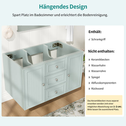 Hängender Waschtisch, Moderner Stil,Badmöbel für Badezimmer, Grün