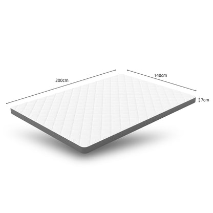Matratzentopper 140x200 cm, 7 Zonen, H3, 7cm Höhe, Öko-TEX, Ergonomisch