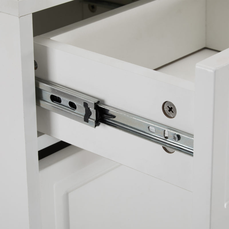 Moderne Schuhschrank, mit verstellbaren Regalen, goldenen Griffen, 2 Schubladen, Klappschuhschrank und 2 Türen, weiß
