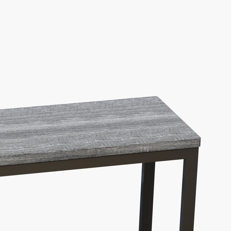 148CM Modern Design Kitchen Dining Table, Pub Table, Long Dining Table Set with 3 Stools;148CM Modernes Design Küche Esstisch, Kneipentisch, Langer Esstisch Set mit 3 Hockern, Einfache Montage, Grau