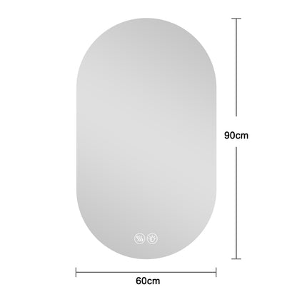 60*90cm Smart Wall Mounted LED Touch Screen Anti-fog Mirror Bathroom Mirror, Barber Shop Mirror