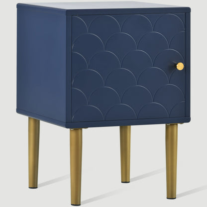 Nachttisch,Nachtschrank Beistelltisch,Marineblau, Sofatisch passend zu jedem Bett & Schlafzimmer - H50/B35/T35 cm