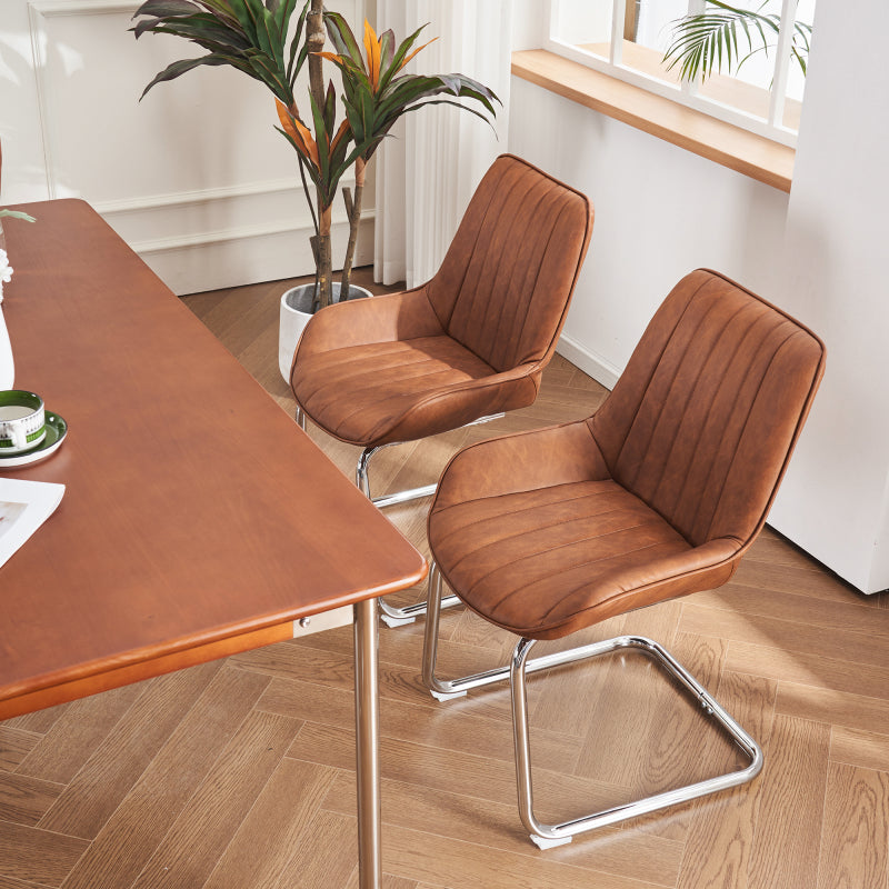 Sorgfältig ausgewählte Küche Wohnzimmer Esszimmer Stühle aus Kunstleder Material für leichtere Wartung! (Satz von 2)