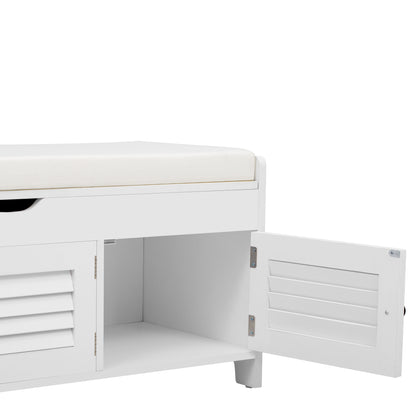 Moderne schuhbank mit sitzfläche, Eingangsbereich, Wohnzimmer, flurmöbel, Weiß