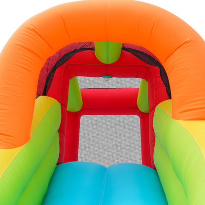 [Ganzjähriger Spielspaß] Hüpfburg mit Gebläse Multifunktionaler Wasserpark+Trampolinpark für Kinder, Inklusive 450W-Gebläse