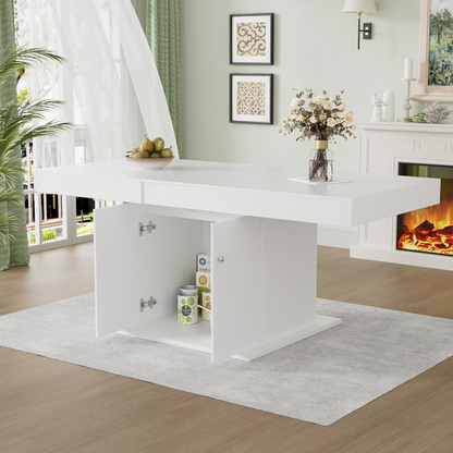 Ausziehbarer Esstisch, L140/180*W80*H76cm, Weiß