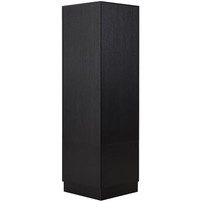 Garderoben-Set Moderner Garderobenschrank, Flurgarderobe, 4 hängenden Haken Schwarz,Maße: B53/ /53/H180 cm