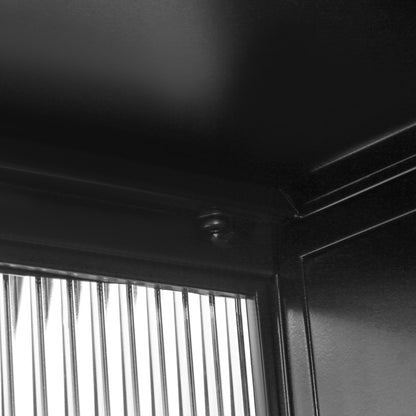 70CM Glastüren Moderner zweitüriger Wandschrank mit dreistufiger Lagerung für Eingangsbereich Wohnzimmer Badezimmer Esszimmer(Black)