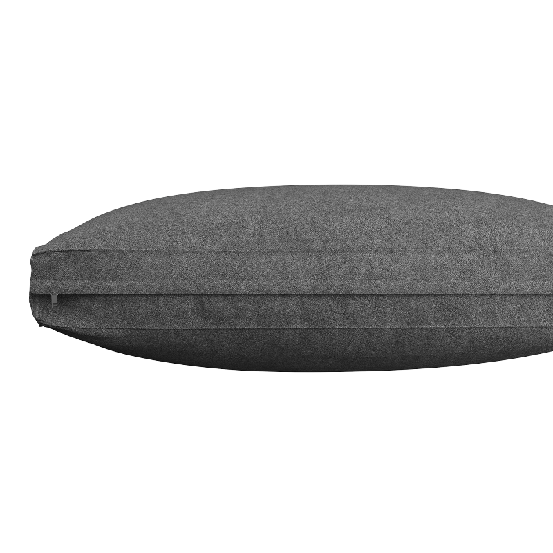 Seil-Gartenmöbel-Set, Garten-Lounge-Set, Ecksofa mit verzinktem Eisengestell, verstellbare Beine, inklusive aller Sitz- und Rückenkissen, grau