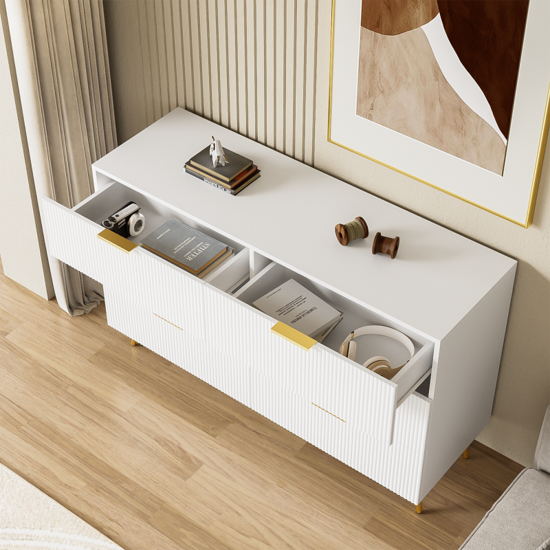 Elegantes Sideboard mit modernem Design, Kommode mit Schubladen und viel Stauraum