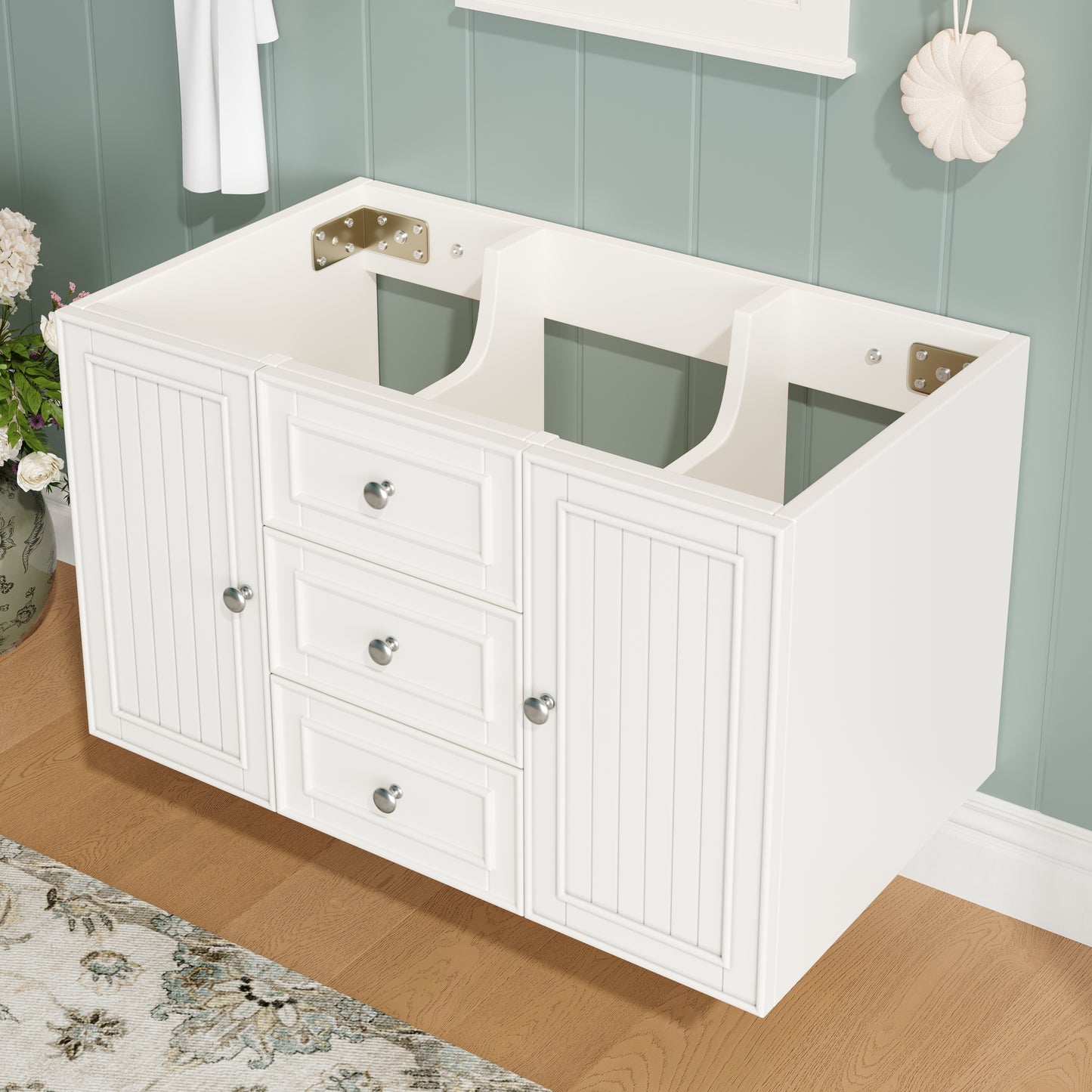 Hängender Waschtisch, Moderner Stil,Badmöbel für Badezimmer,weiß