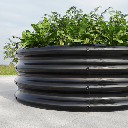 Verzinkt erhöhte Gartenbett, Pflanzer erhöhte Gartenbetten im Freien, Runde Freiheit erhöhte Gartenbetten für Gartenbau Gemüse, Früchte, Blumen