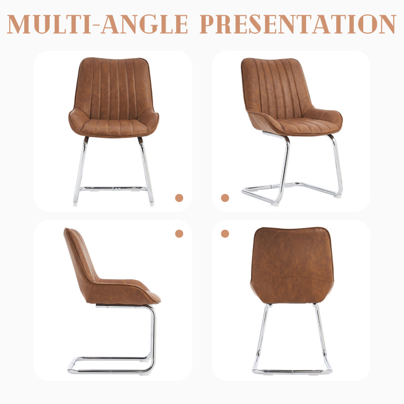 Sorgfältig ausgewählte Küche Wohnzimmer Esszimmer Stühle aus Kunstleder Material für leichtere Wartung! (Satz von 2)