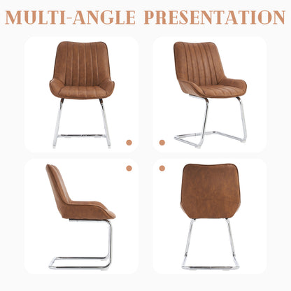Sorgfältig ausgewählte Küche Wohnzimmer Esszimmer Stühle aus Kunstleder Material für leichtere Wartung! (Satz von 2)