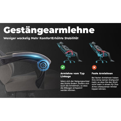 Gaming Stuhl, Ergonomischer Gaming-Stuhl mit Fußstütze, Racing Gaming Chair Kopfstütze Verstellbarer Computerstuhl Höhenverstellbar Lendenwirbelstütze für Homeoffice und Gaming Beige
