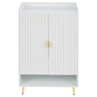 Moderner Paar-Tür-Schuhschrank, Foyer-Schrank-Speicher-Organisator-Schuhschrank, MDF-Schuhschrank, 3-stufiger Schuhschrank weiß, offene untere Schublade, 75*35*110cm, Tragfähigkeit 20KG
