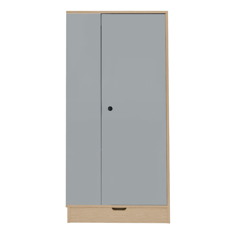 Kleiderschrank 70*40*170cm, eintürige Ausführung, mit Einlegeböden und Schubladen, grau