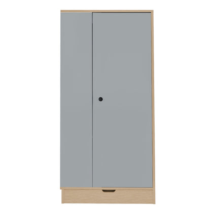Kleiderschrank 70*40*170cm, eintürige Ausführung, mit Einlegeböden und Schubladen, grau