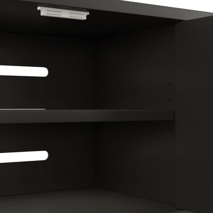 Versteckter Katzenschrank 140x40x45,5cm - 4-in-1 Katzenmöbel & Schuhbank, Katzentoilettenschrank mit Belüftung & Kratzmatte, Schwarz