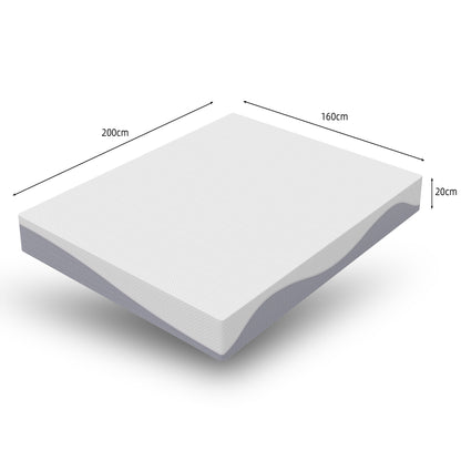 Schaummatratze 160x200 cm, Wendbar H3/H4, 20 cm hoch, Öko-TEX zertifiziert