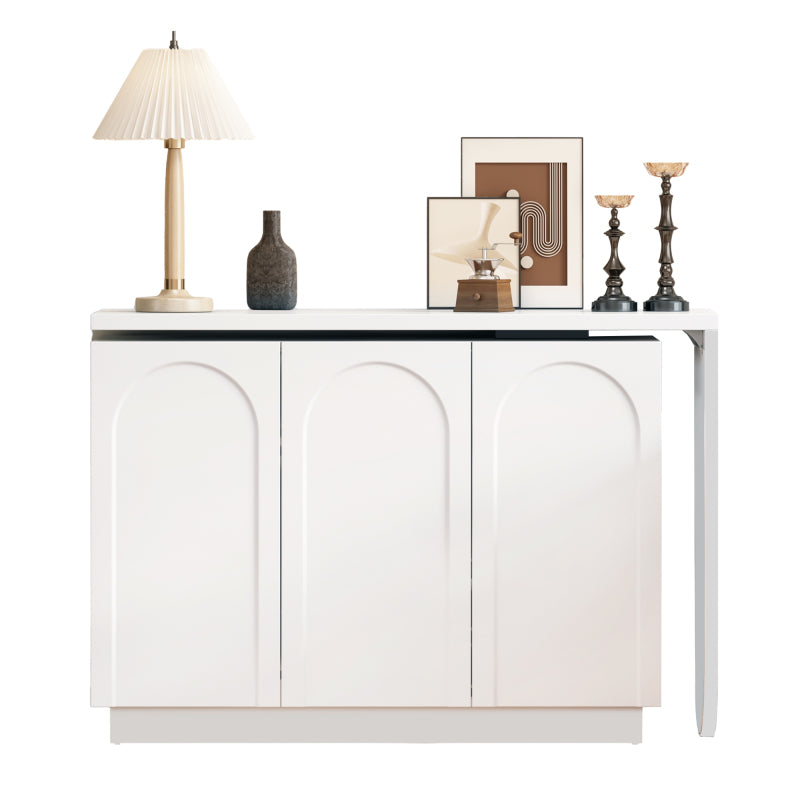 Schreibtisch, drehbarer L-förmiger Eck-Computertisch, Bürotisch, Frisiertisch, weiß 110 cm