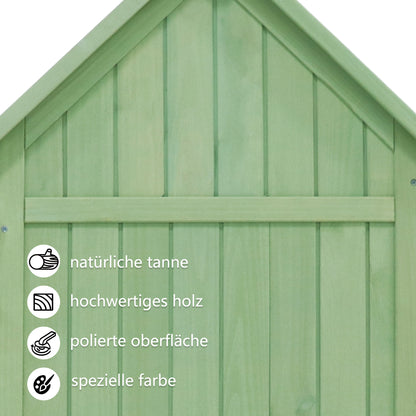 Gerätehaus Gartenschrank Geräteschuppen Geräteschrank, BxT: 118x54 cm, 118 x 54 x 173 cm (BxTxH), wetterfest, Holz, Grünes, PVC-Dach (Set, 1 St., 1 x Geräteschrank)