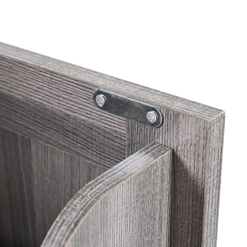 139x46(71)x91.5 cm großer Servierwagen/Beistellschrank, graues Massivholz-Furnier für den Korpus + weiße Marmor-Furnierdekoration für die Arbeitsplatte, Schrank/klappbare Arbeitsfläche/Stauraumtüren/r