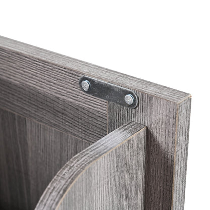 139x46(71)x91.5 cm großer Servierwagen/Beistellschrank, graues Massivholz-Furnier für den Korpus + weiße Marmor-Furnierdekoration für die Arbeitsplatte, Schrank/klappbare Arbeitsfläche/Stauraumtüren/r
