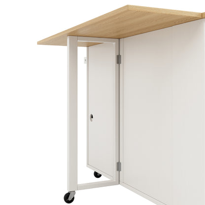 Kücheninsel, Küchenwagen mit Steckdosenleiste ausgestattet, Küchenschrank, Abnehmbare Servierwagen mit Weinregal,buffetschrank, Speisewagen mit Holzmaserung, buffetschrank, weiß