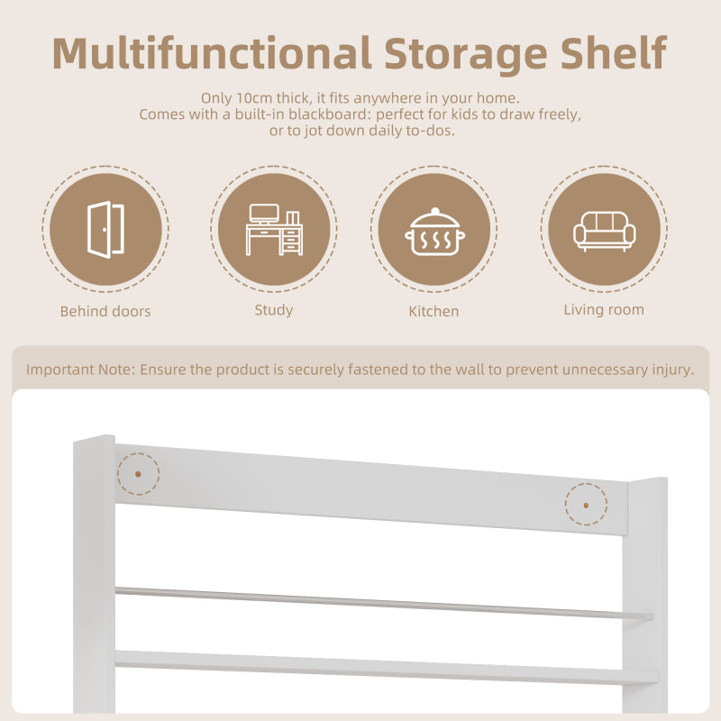 Bilderbuchregal, Ausstellregal, Bücherregal, Kinderzimmer Bücherregal, 4-ebiges Aufbewahrungsregal + bemalbares Schwarzbord