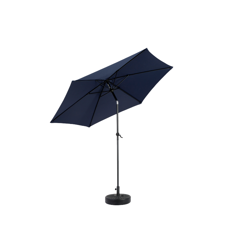 14.8 Ft Double Sided Outdoor Umbrella Rectangular Large with Crank (Navy Blue)(No Base)