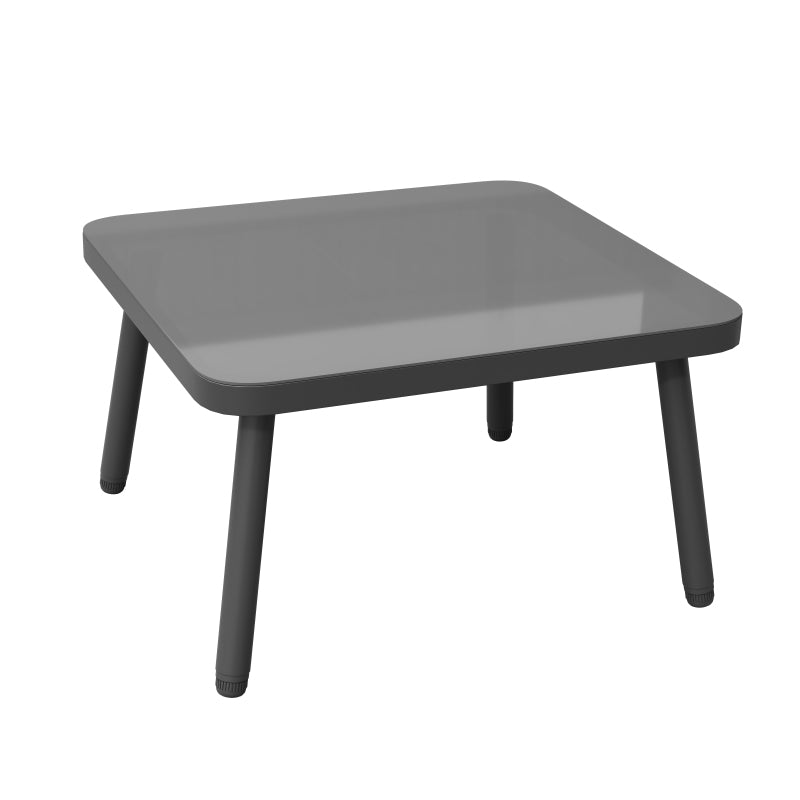 Garten-Lounge-Set aus Eisen, Gartenmöbel-Set aus grauem Seil, L-förmiges Gartenmöbel-Set, Lounge-Set aus grauem Seil mit Sitzkissen, verstellbaren Füßen, 2 Sofas und 1 Tisch