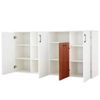 Sideboard Schrank freistehender Holzschrank Holzschrank Küche Zuhause Wohnzimmer weiß