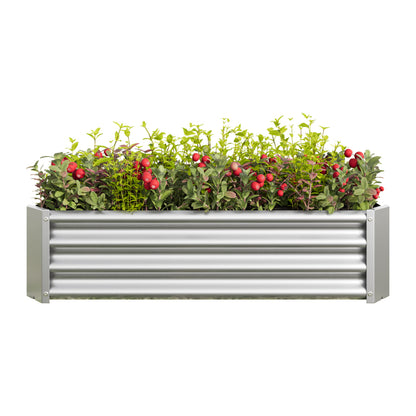 Hochbeet Metall Pflanzenbeet, Hochbeete für Garten aus robustem Stahlblech mit stabilem Design, Rostschutz und Langer Haltbarkeit, Hochbeet Bausatz ohne Boden, Ideal für Gemüse, Kräuter & Blumen Anthr
