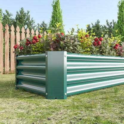 Hochbeet Metall Pflanzenbeet, Hochbeete für Garten aus robustem Stahlblech mit stabilem Design, Rostschutz und Langer Haltbarkeit, Hochbeet Bausatz ohne Boden, Ideal für Gemüse, Kräuter & Blumen Anthr