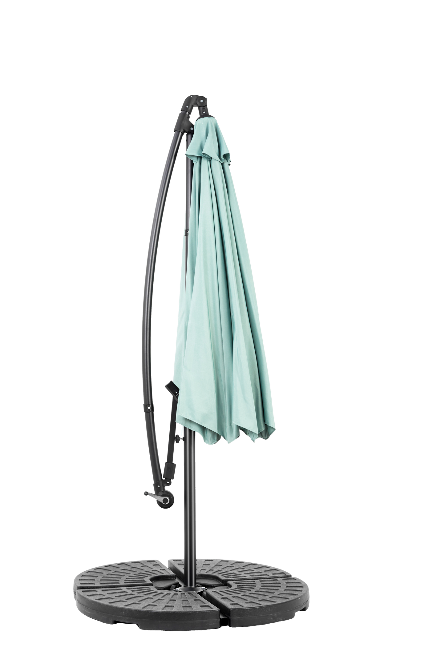 14.8 Ft Double Sided Outdoor Umbrella Rectangular Large with Crank(Light Green) (No Base)
