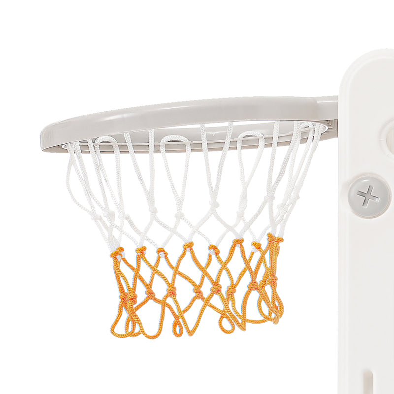 5 in 1 Kinderrutsche, bestehend aus Rutsche, Schaukel, Unterschrank, Basketballkorb und Treppe - HDPE (exkl. Ozeanball)