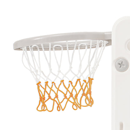 5 in 1 Kinderrutsche, bestehend aus Rutsche, Schaukel, Unterschrank, Basketballkorb und Treppe - HDPE (exkl. Ozeanball)