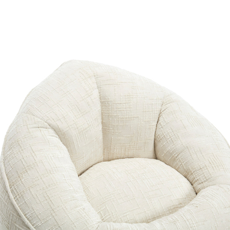 Sitzsack Sofa Stuhl für Erwachsene mit Fußstütze, Beige