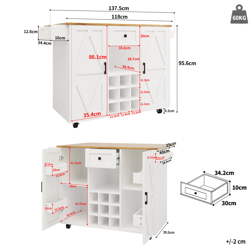 Moderne Kücheninsel, Küchenschrank, buffetschrank, Speisewagen mit Holzmaserung, buffetschrank, Multifunktionale Esstisch mit Speicherraum, Speisewagen mit Snackregalen und Stretchfunktionsschränken