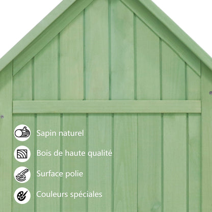 Gerätehaus Gartenschrank Geräteschuppen Geräteschrank, BxT: 118x54 cm, 118 x 54 x 173 cm (BxTxH), wetterfest, Holz, Grünes, PVC-Dach (Set, 1 St., 1 x Geräteschrank)