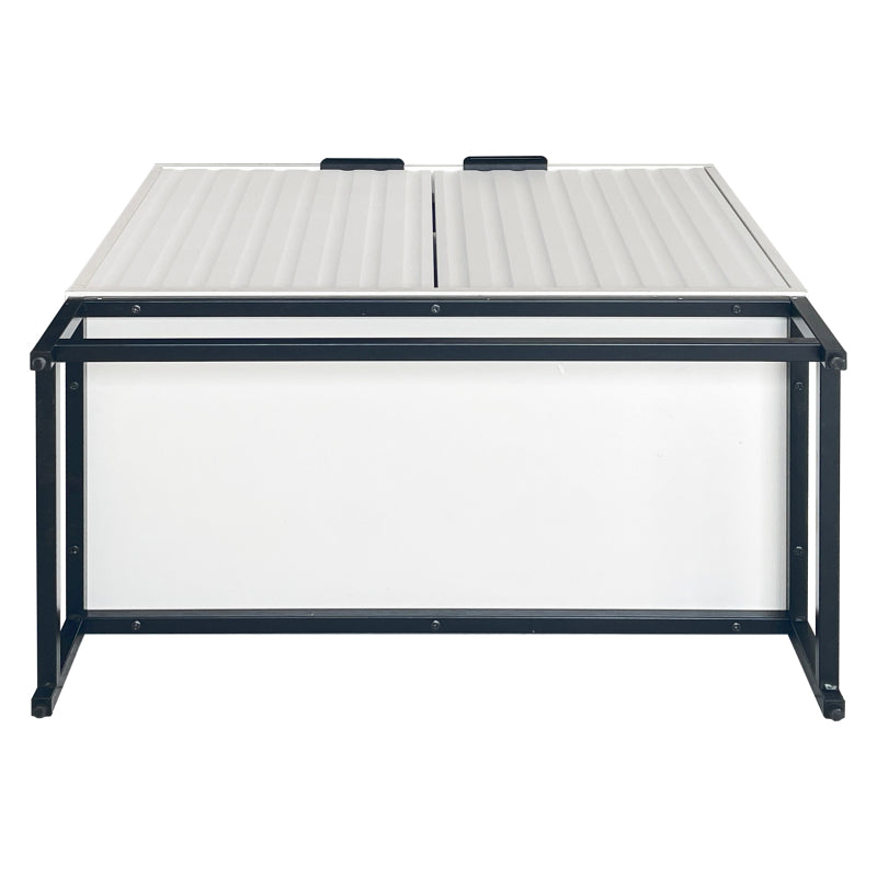 Moderne Sideboard Kommode mit 2 Türen in Vakuum-Formgebung, Standschrank Lagerung Schrank mit Metallgriffen und Rahmenbeinen, geeignet für Wohnzimmer, Flur und Esszimmer