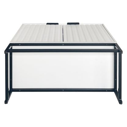Moderne Sideboard Kommode mit 2 Türen in Vakuum-Formgebung, Standschrank Lagerung Schrank mit Metallgriffen und Rahmenbeinen, geeignet für Wohnzimmer, Flur und Esszimmer