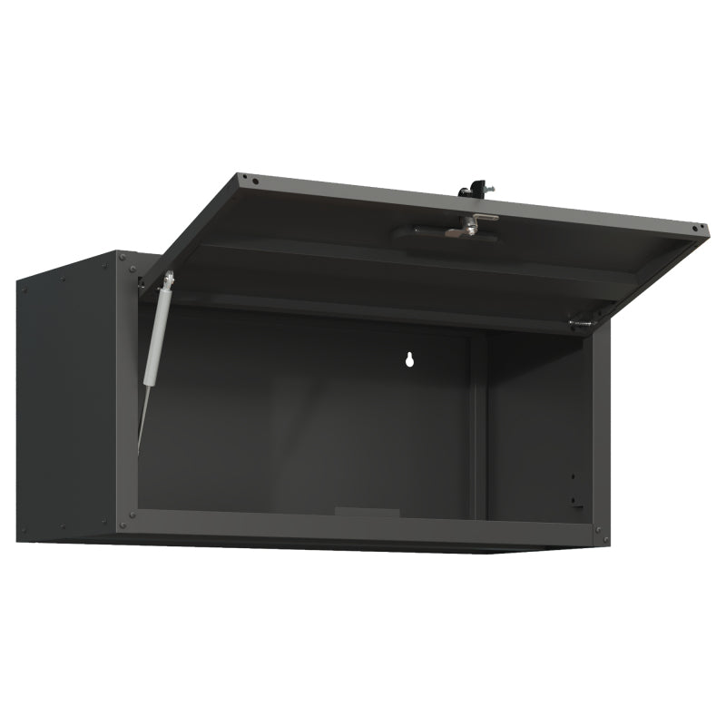 Vielseitiger Metall-Wandschrank, wandmontierter Nutzschrank mit verschließbarer Tür, aufgehängtes Stahlwerkzeugkabinett, Geeignet für Garage, Keller, Werkstatt und Küche, H34,5 cm × B75 cm × T30 cm