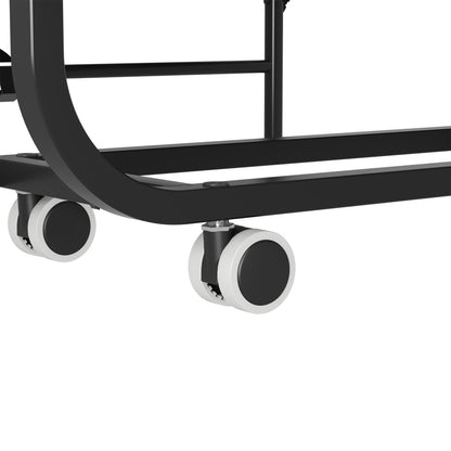 190 × 96 cm Klapp-Twin-Bett mit 9,5 cm Memory-Foam-Matratze, tragbares Gästebett/Rollbett, stabiler Metallrahmen