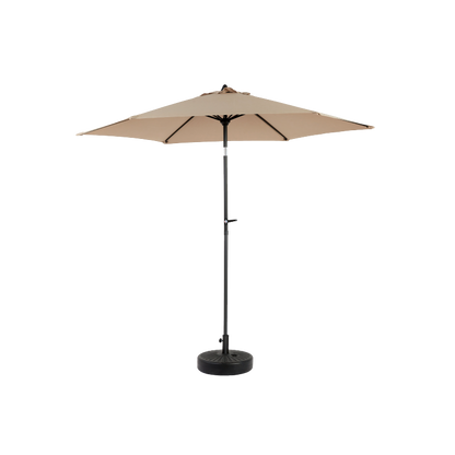 14.8 Ft Double Sided Outdoor Umbrella Rectangular Large with Crank (khaki)(No Base)