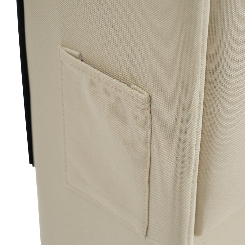 Polsterbett Doppelbett 160*200, Stauraum Kopfteil mit USB und Typ C-Port ,360-Surround-LED-Funktion rund um Kopf- und Fußende des, Betten mit Hydraulisch Stauraum, Beige , Leinen(Mit Matratze)