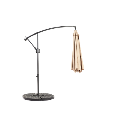 14.8 Ft Double Sided Outdoor Umbrella Rectangular Large with Crank(khaki)(No Base)